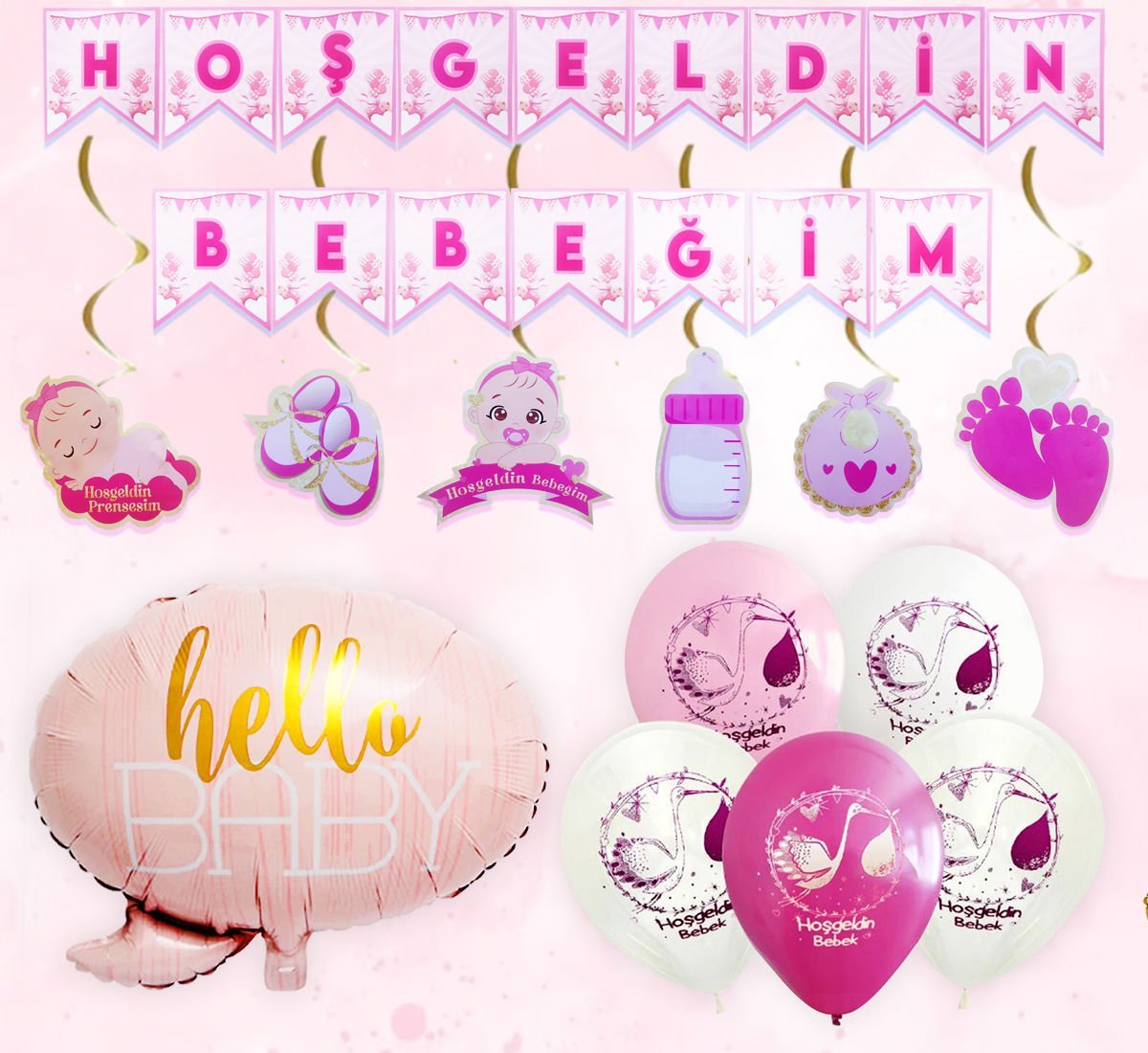 Baby Shower Partisi Süsleme Seti