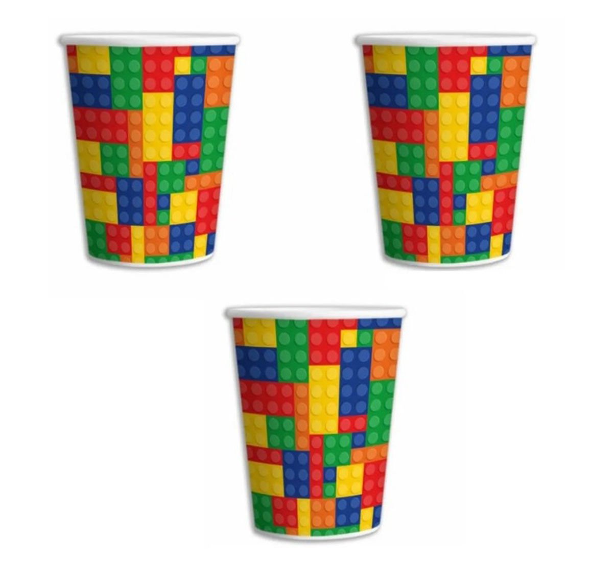 Renkli Oyun Blokları Parti Bardakları