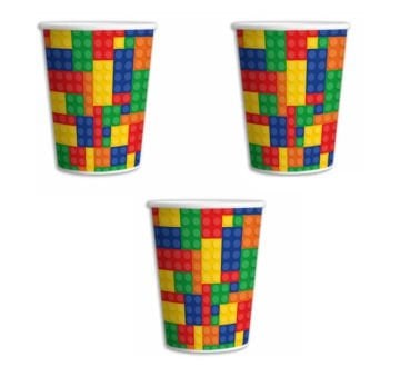 Renkli Oyun Blokları Parti Bardakları