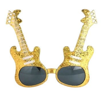 Gitar Parti Gözlüğü Gold Renk