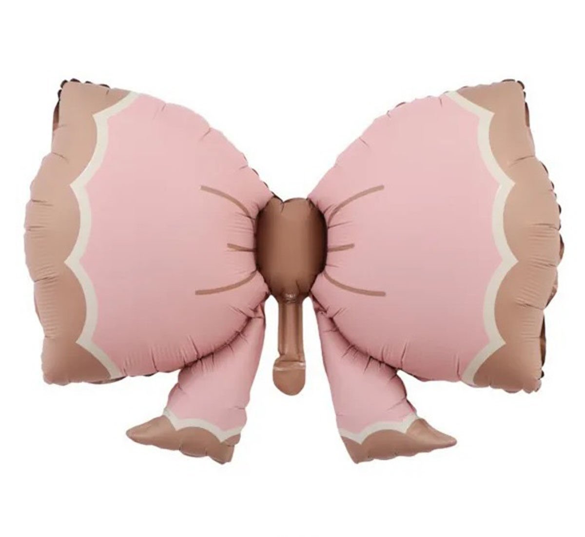 Pembe Renk Pastel Fiyonk Folyo Balon