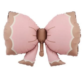 Pembe Renk Pastel Fiyonk Folyo Balon