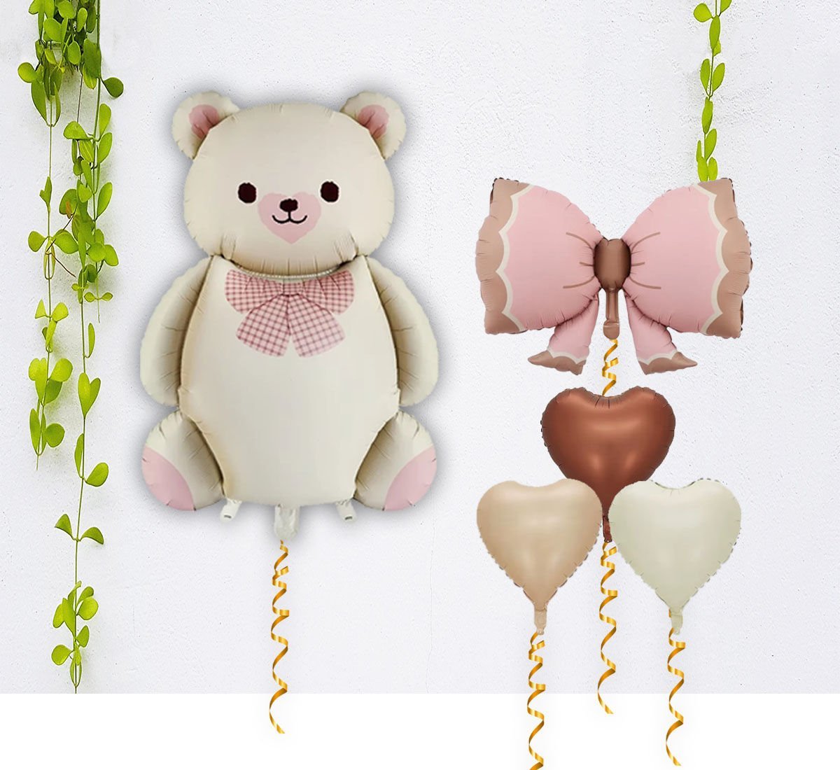 Sevimli Ayıcık ve Fiyonk Folyo Balon Seti