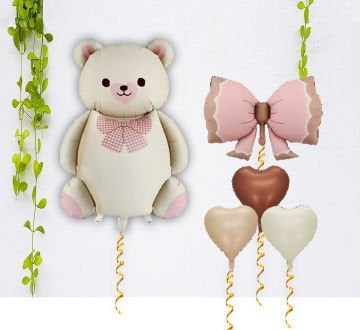 Sevimli Ayıcık ve Fiyonk Folyo Balon Seti