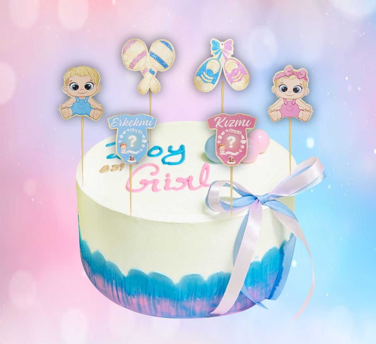 Cinsiyet Partisi Pasta Süsleri