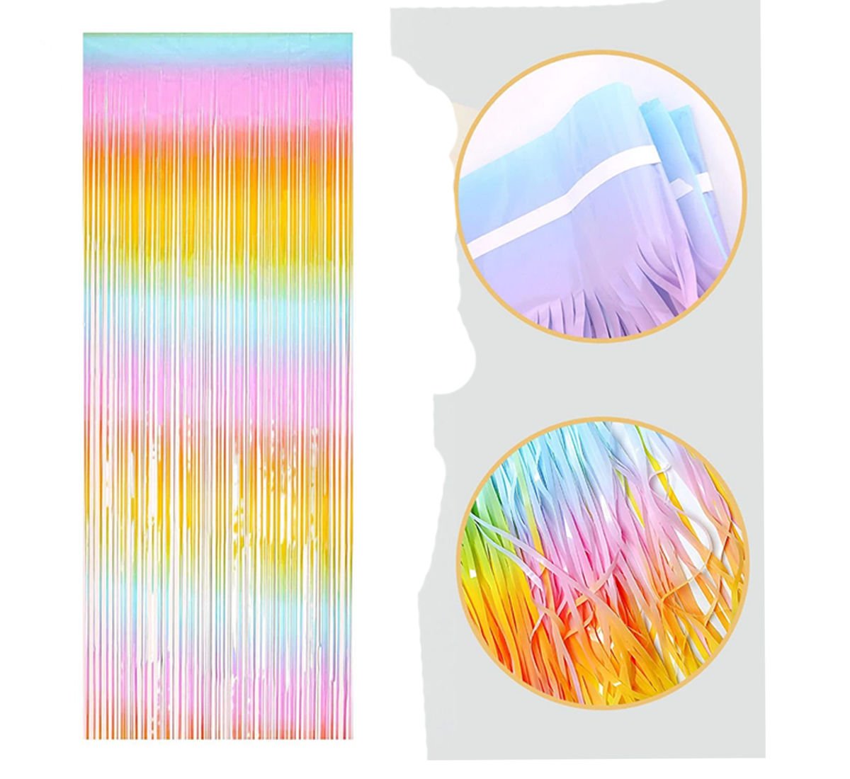 Pastel Gökkuşağı Renkli Duvar ve Kapı Püskülü