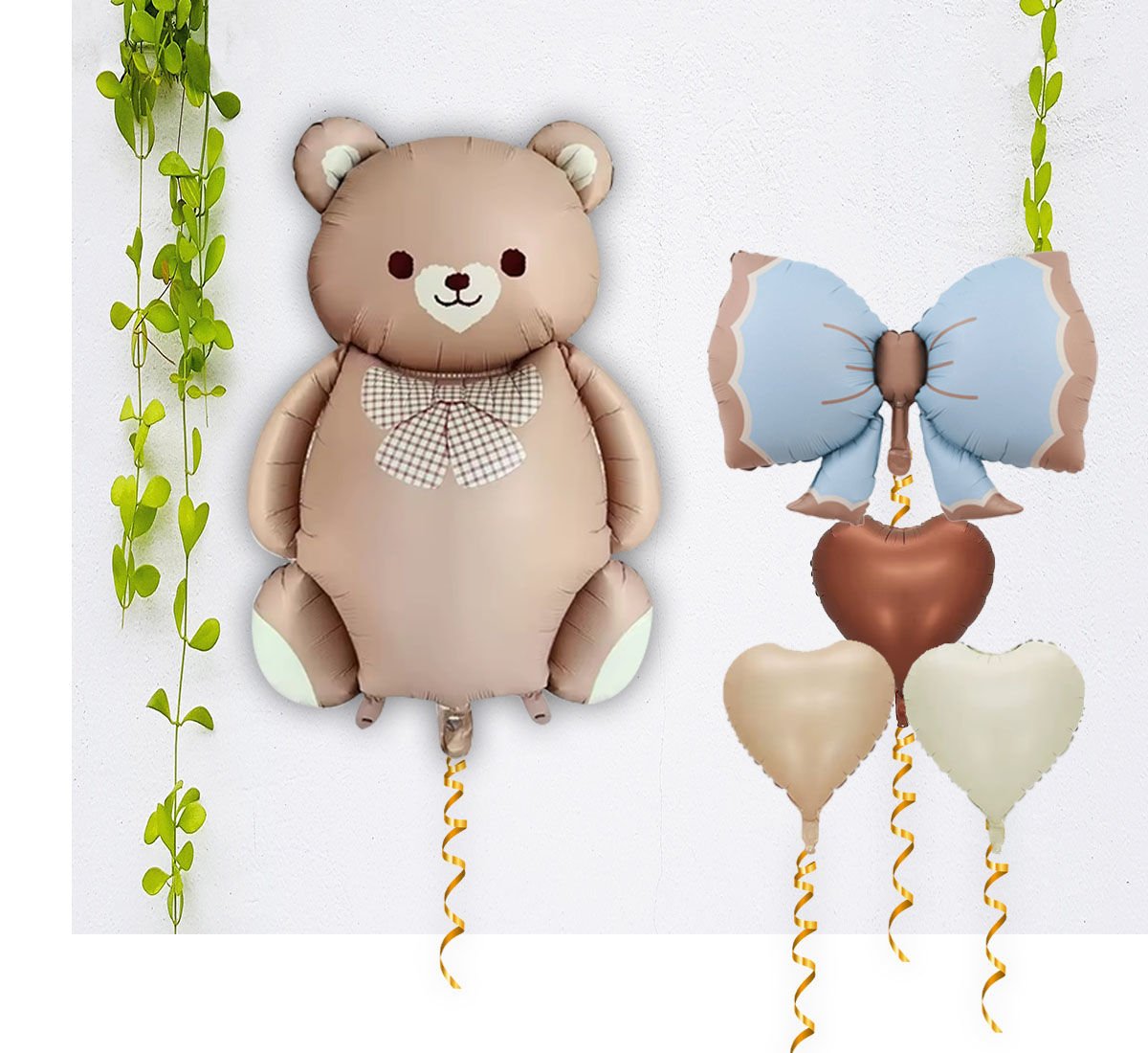 Fiyonklu Balon Ayıcıklı Balon Seti