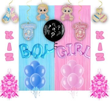 Cinsiyet Partisi Kutlama Seti Kız Bebek