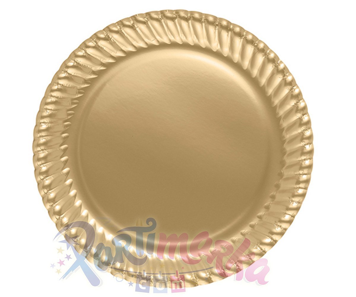 Altın Renk Parti Tabağı 8 Adet