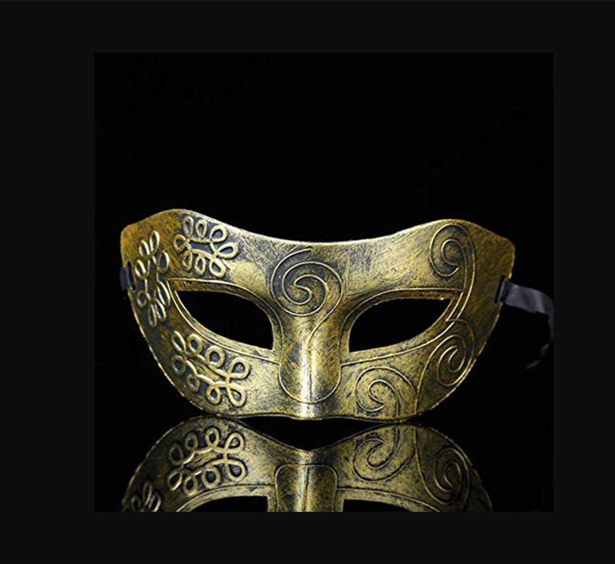 Gold Renk Venedik Maskesi Eskitme