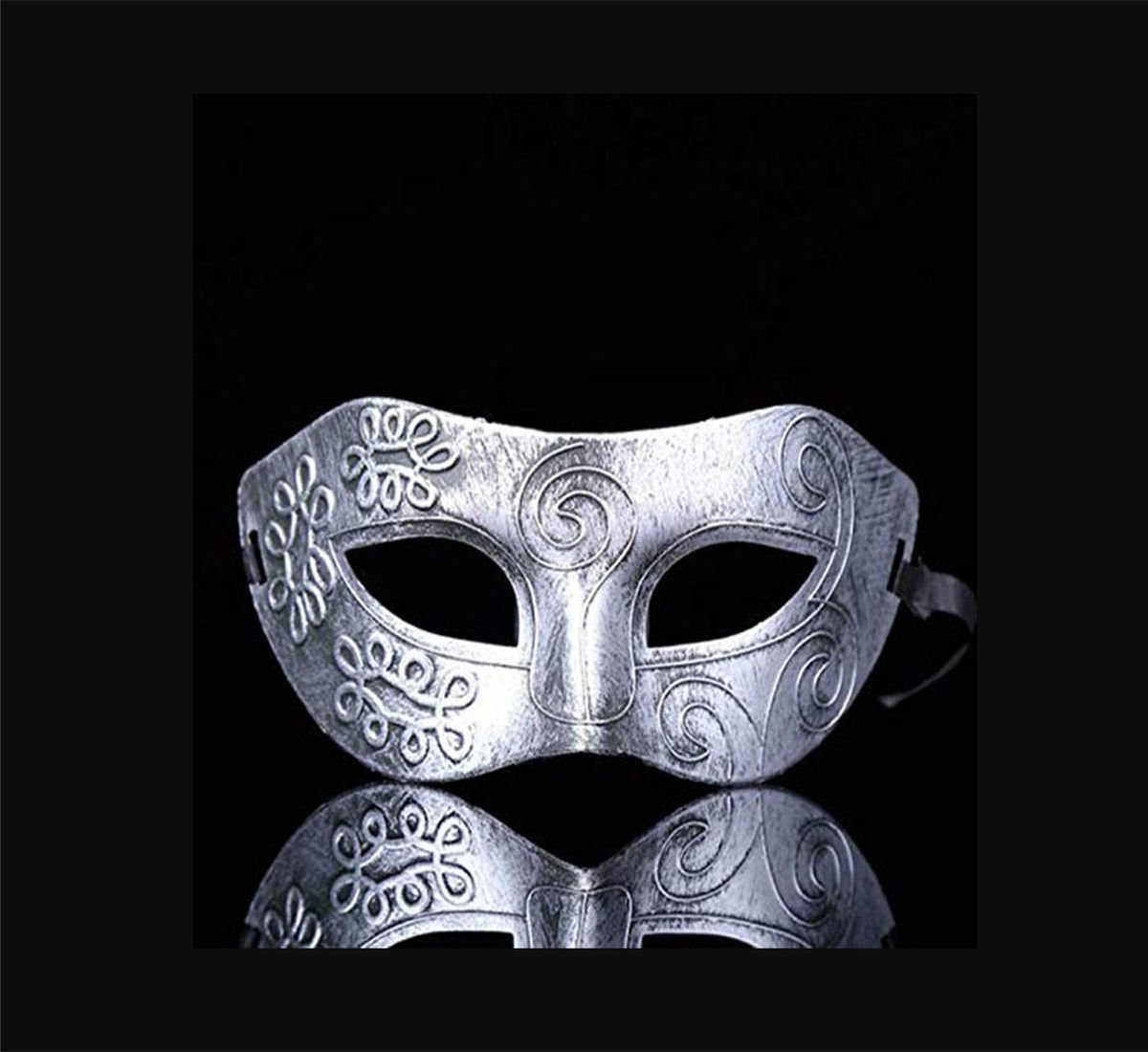 Parti Maskesi Gümüş Renk Eskitme Model