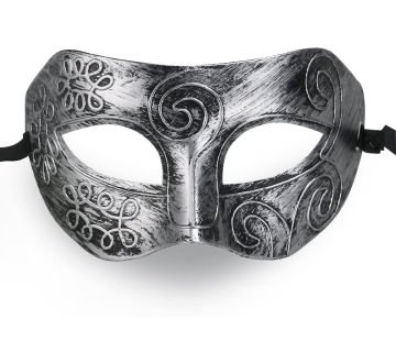 Parti Maskesi Gümüş Renk Eskitme Model