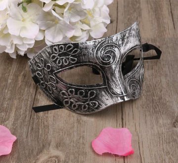 Parti Maskesi Gümüş Renk Eskitme Model