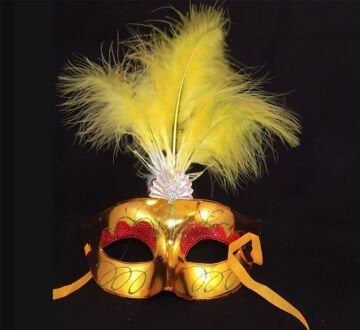 Parti Maskesi Gold Renk Tüylü