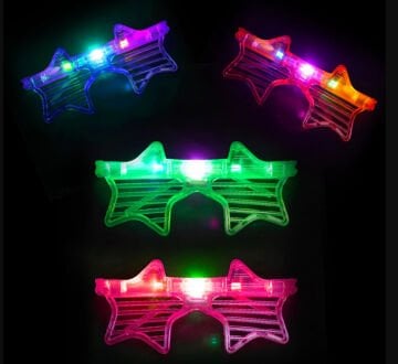 Işıklı Yıldız Parti Gözlüğü Led Gözlük