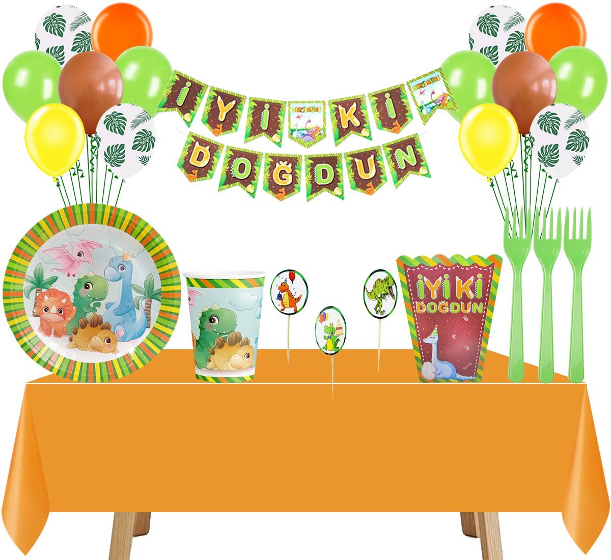 Dinazor Temalı Parti Seti 24 Kişilik