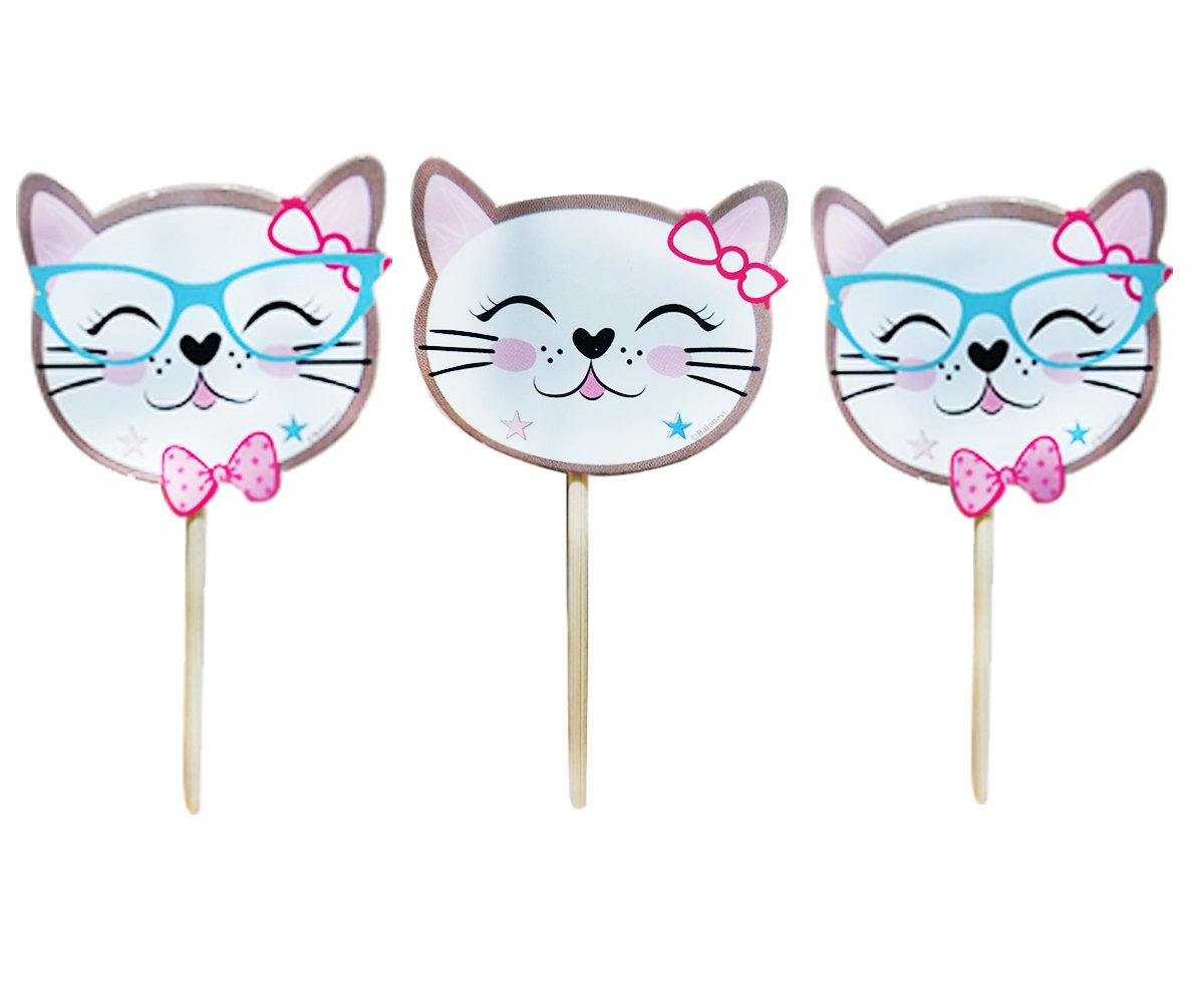 Sevimli Kedi Doğum Günü Partisi Kürdanlar