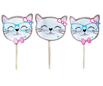 Sevimli Kedi Doğum Günü Partisi Kürdanlar