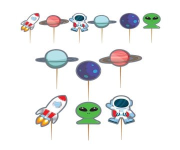 Uzay Konsepti Şekilli Kürdanlar 10 Adet