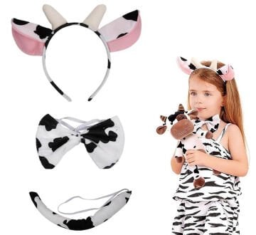 İnek Kostümü Aksesuar Set