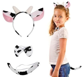 İnek Kostümü Aksesuar Set