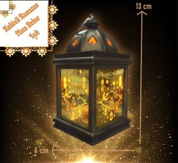 Kandil Şeklinde Ramazan Masası Üstü LED Işık