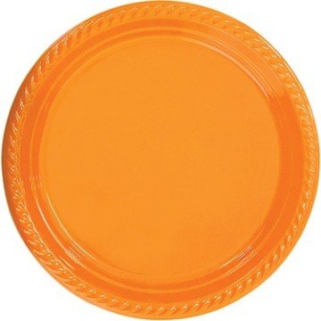 Doğum Günü Turuncu Plastik Tabak 25 li