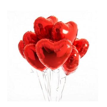Kırmızı Renk Kalp Folyo Balon