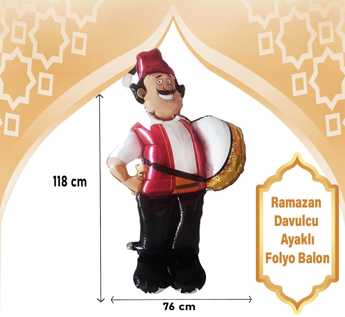Ramazan Davulcusu Folyo Balonu Ayaklı Balon