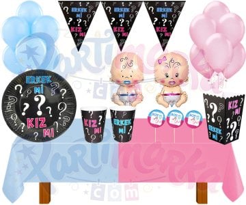 Cinsiyet Öğrenme Parti Seti 16 Kişilik