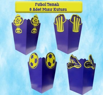 Sarı Lacivert Futbol Mısır Kutuları