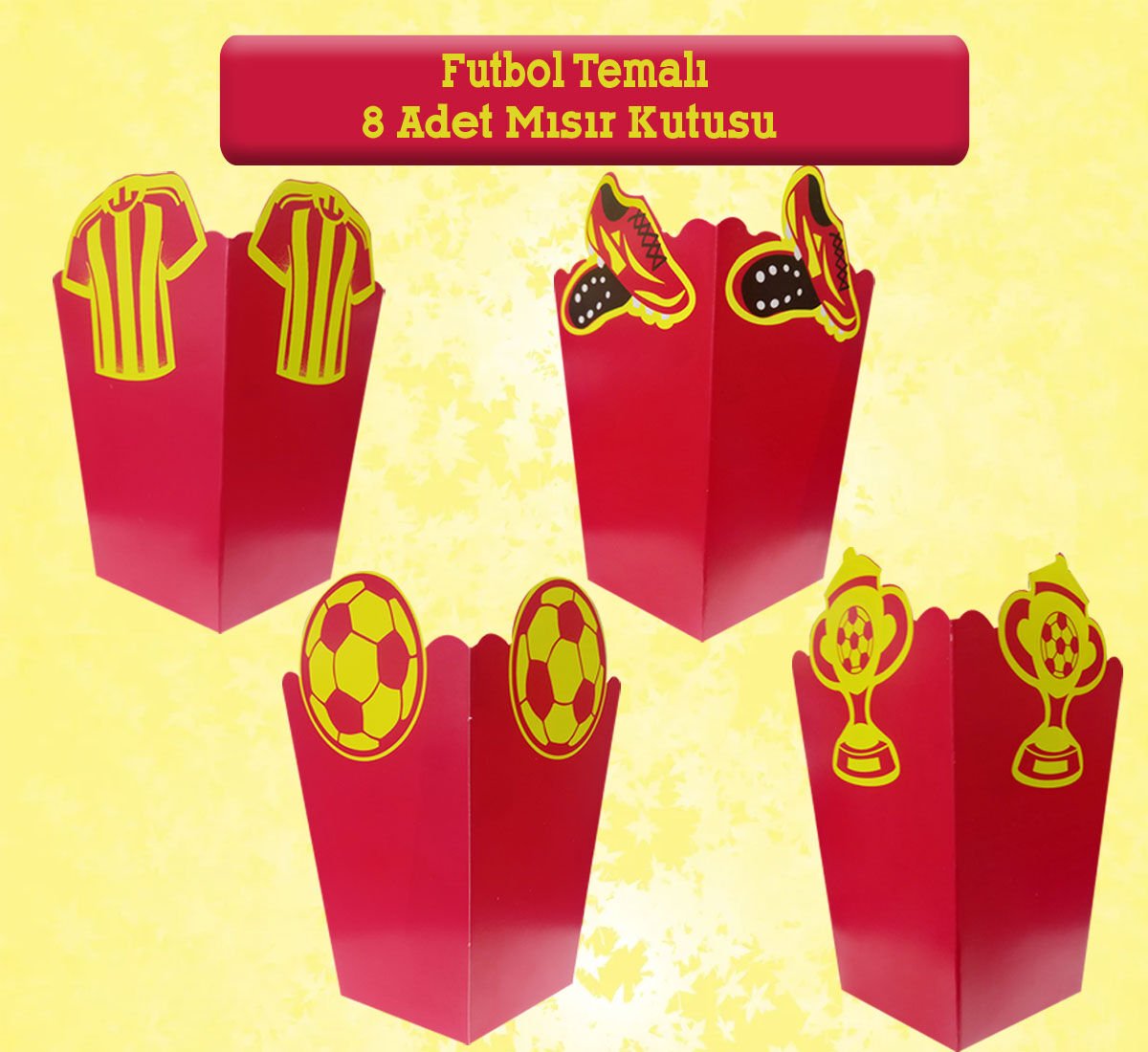 Futbol Mısır Kutusu Sarı Kırmızı