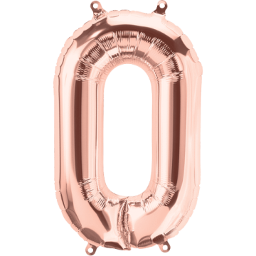 0 Rakamı Rose Gold Folyo Balon 75 cm