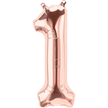 Rose Gold 1 Rakamı Folyo Balon 75 cm