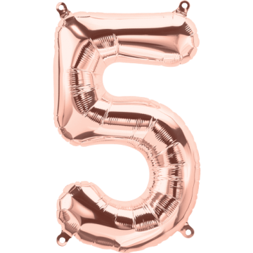Gold Rose 5 Rakamı Balon 75 cm