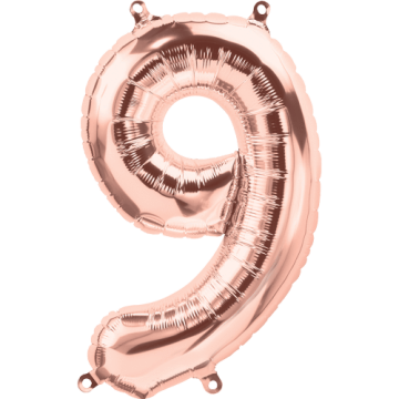 9 Rakamı Rose Folyo Balonu 75 cm