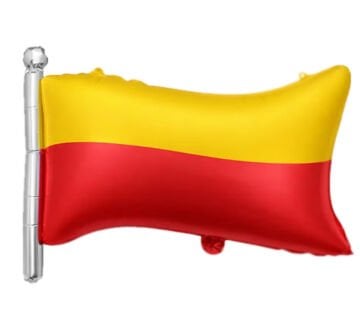 Sarı Kırmızı Bayrak Folyo Balonu