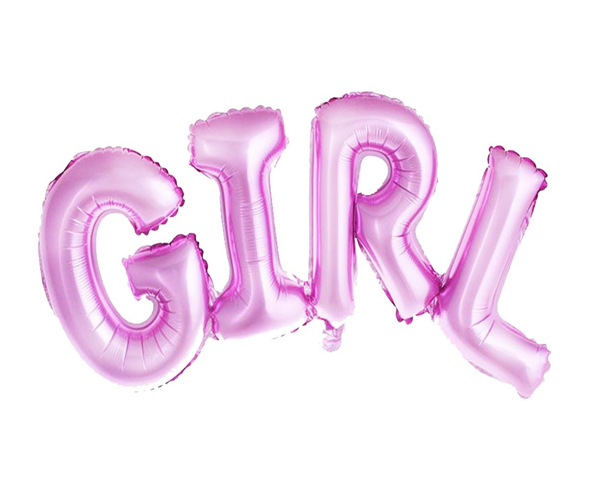 Girl Yazan Pembe Renk Folyo Balon