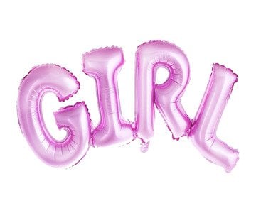 Girl Yazan Pembe Renk Folyo Balon