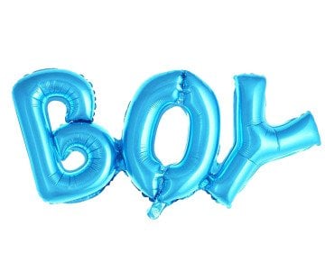 Boy Yazılı Mavi Renk Folyo Balon