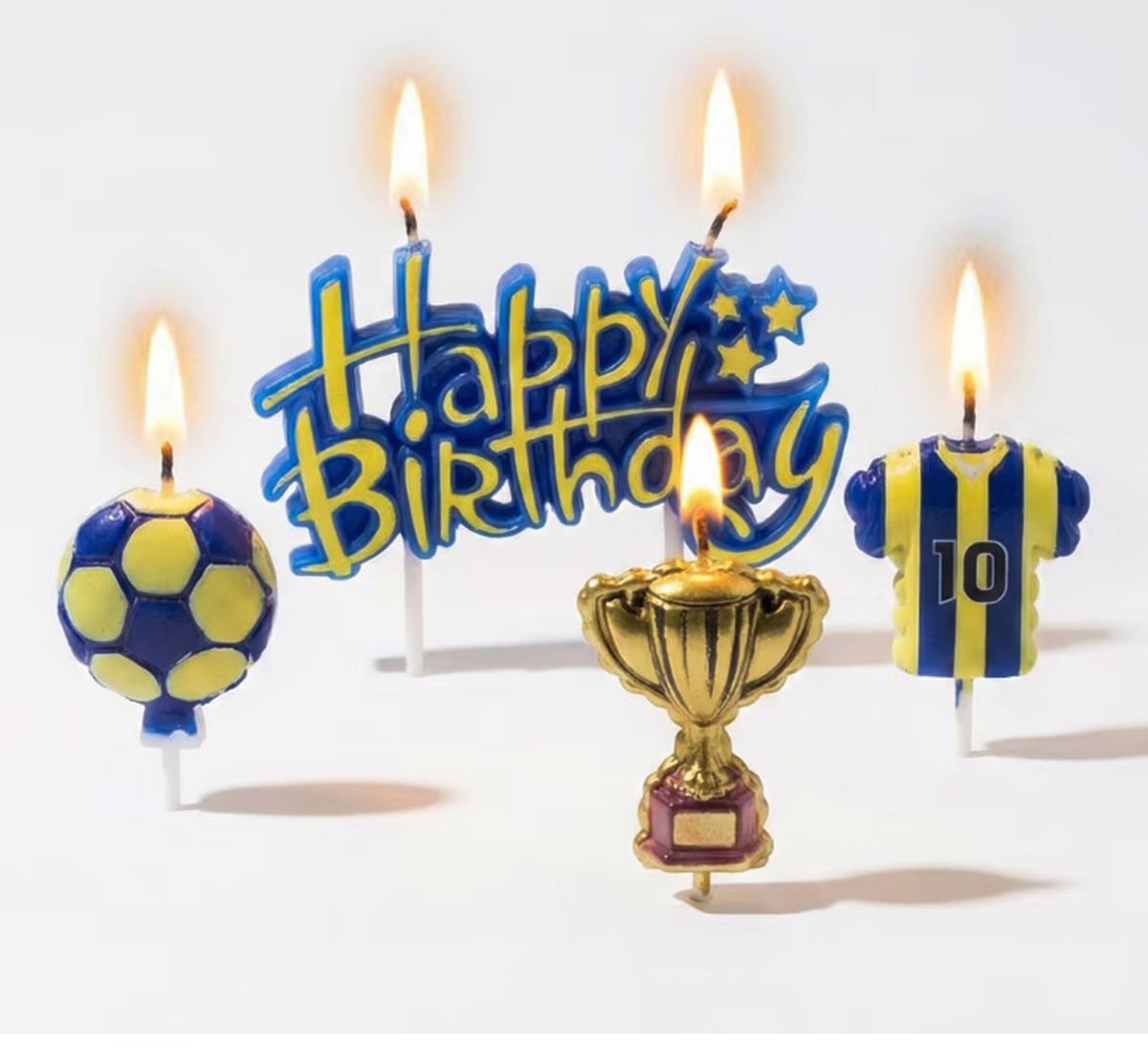 Futbol Pasta Süsü Mumlar