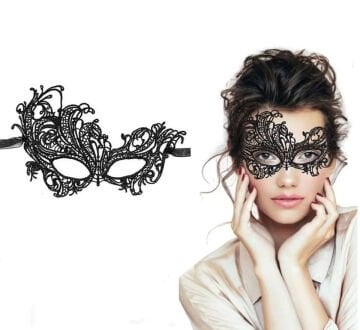 Dantel Siyah Maske