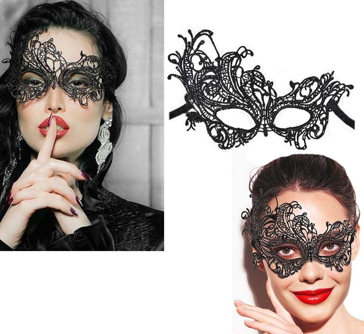 Dantel Siyah Maske