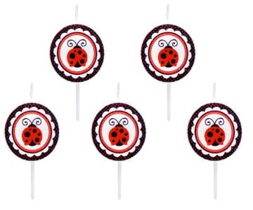 Uğur Böceği Temalı Pasta Mumları