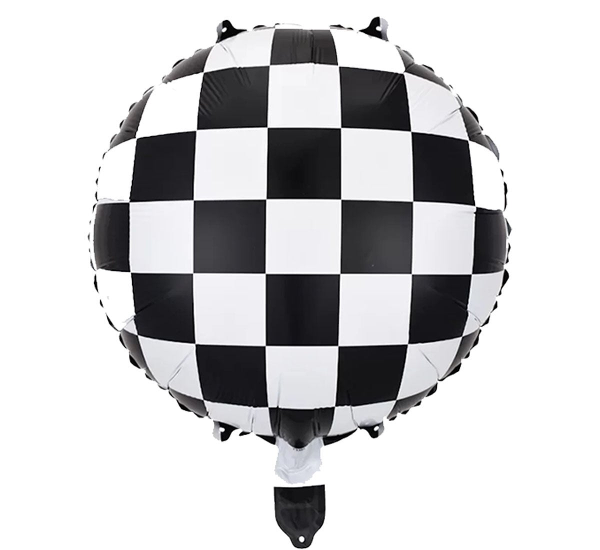 Yarış Arabası Damalı Folyo Balon