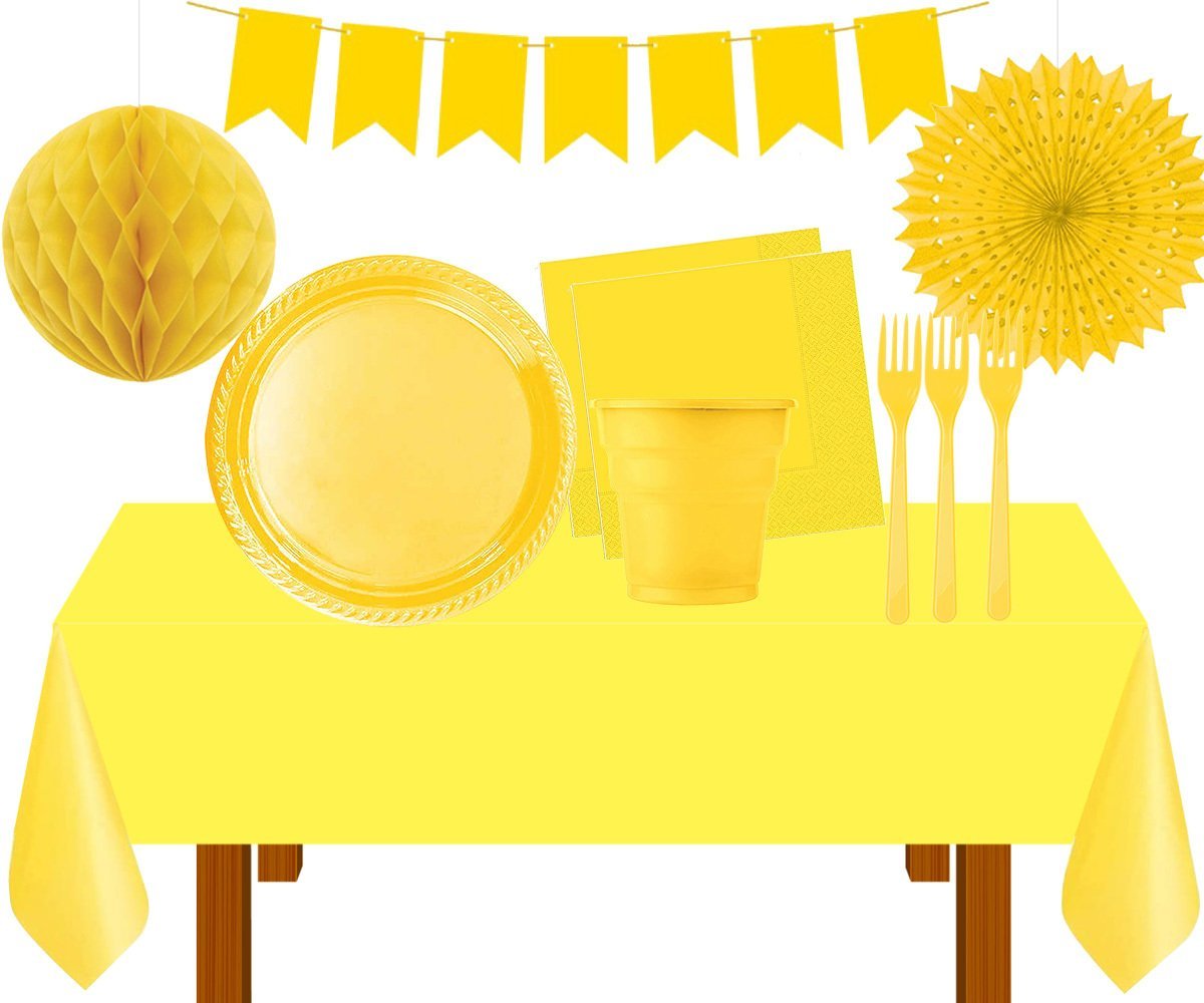 Sarı Renk Doğum Günü Seti 25 Kişilik