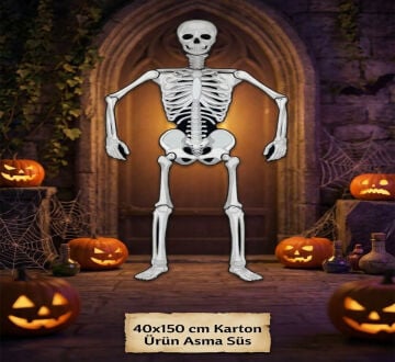 Halloween Karton İskelet Dekor Süs