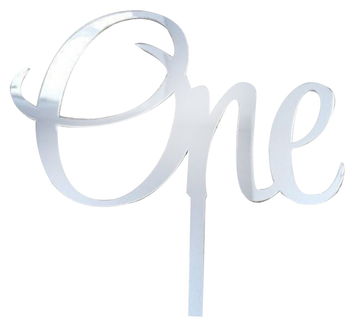 Gümüş One Yazılı 1 Yaş Partisi Pasta Süsü