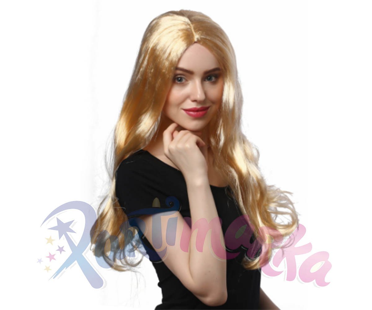 Uzun Takma Peruk Saç Gold Altın