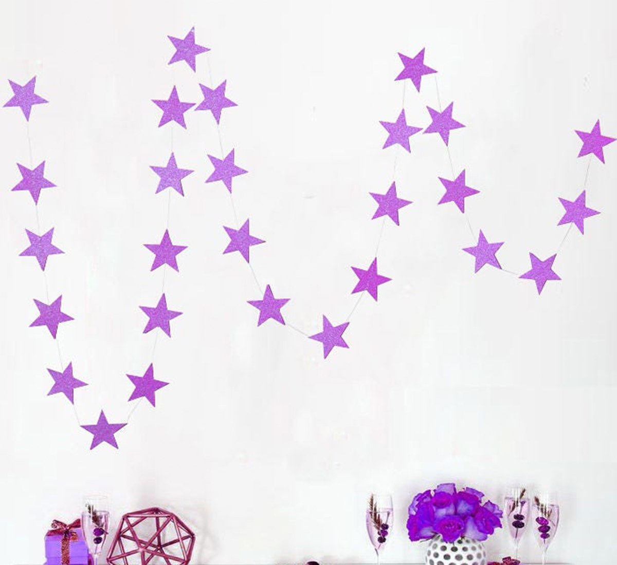 Metalik Mor Renk Yıldız